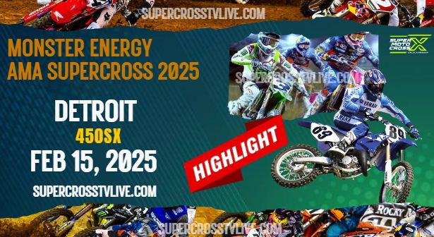 Supercross Detroit 450SX Highlights 2025